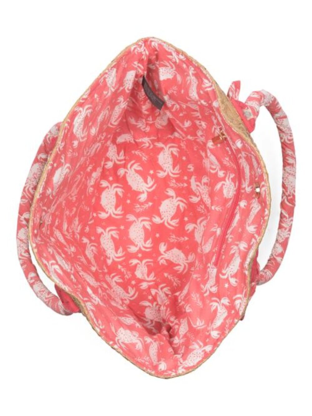 LULU Crab Straw Tote With Scarf - Picture 2 of 4